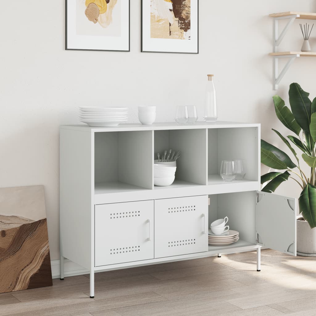 skab 100,5x39x79 cm stål hvid