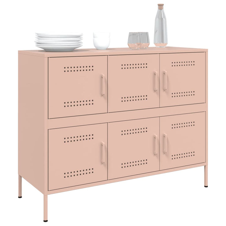 skab 100,5x39x79 cm stål lyserød