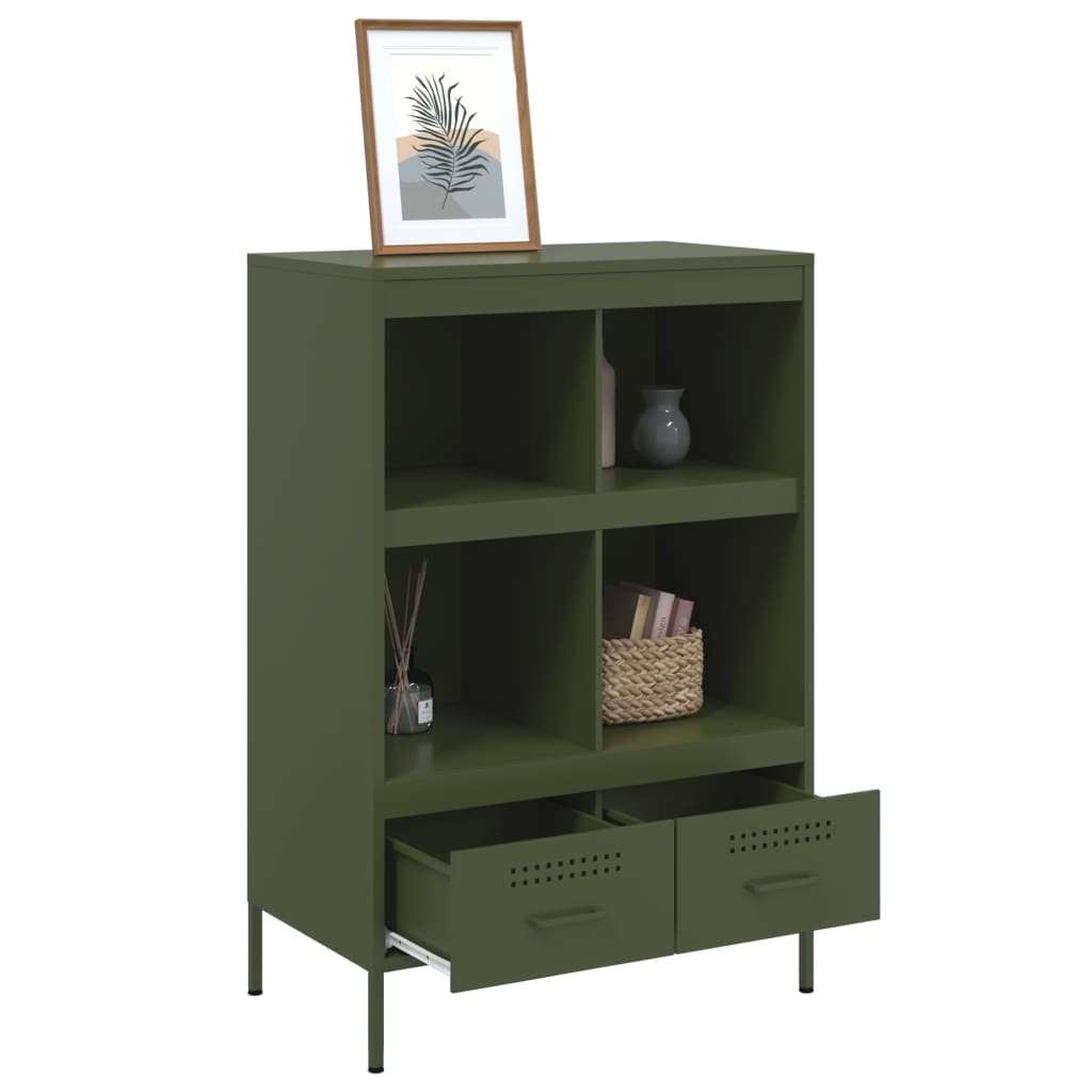 skab 68x39x101,5 cm stål olivengrøn