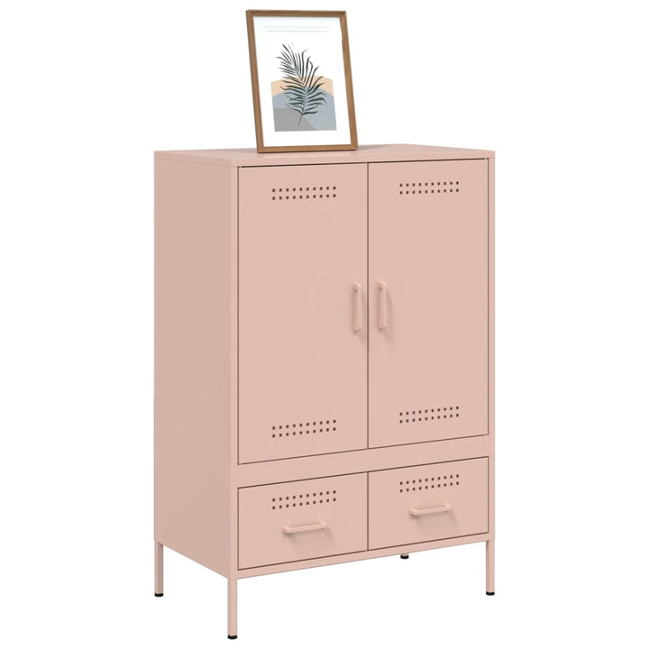 skab 68x39x101,5 cm stål lyserød