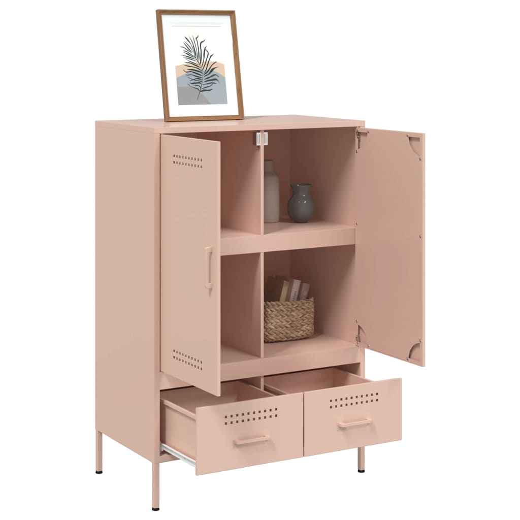 skab 68x39x101,5 cm stål lyserød