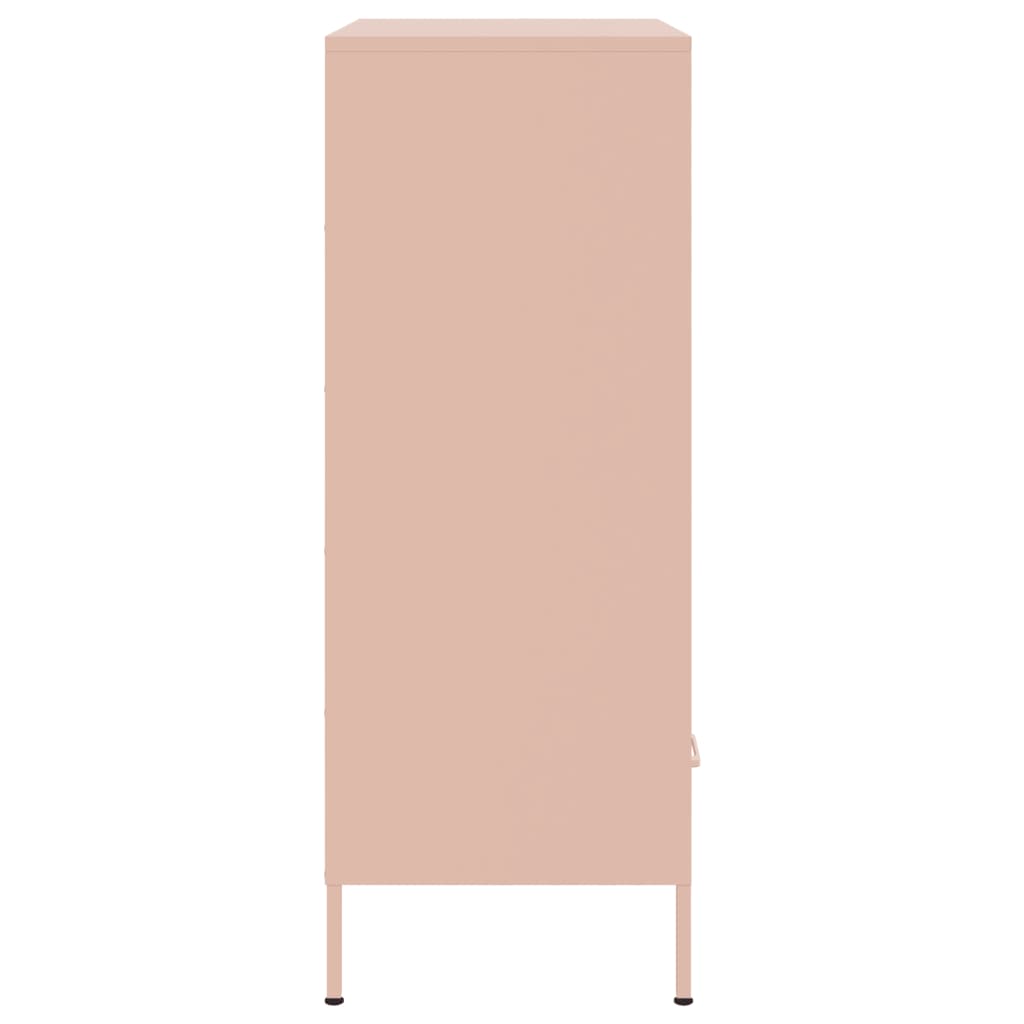 skab 68x39x101,5 cm stål lyserød