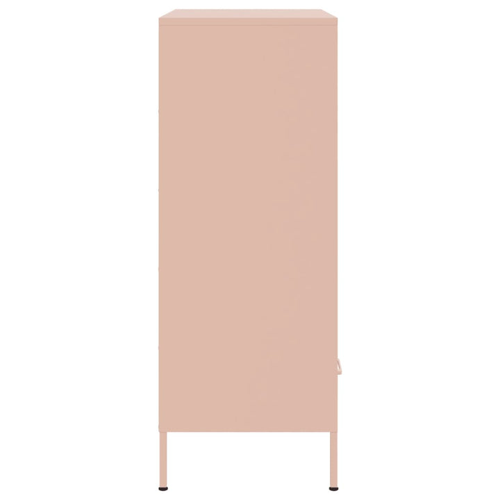 skab 68x39x101,5 cm stål lyserød