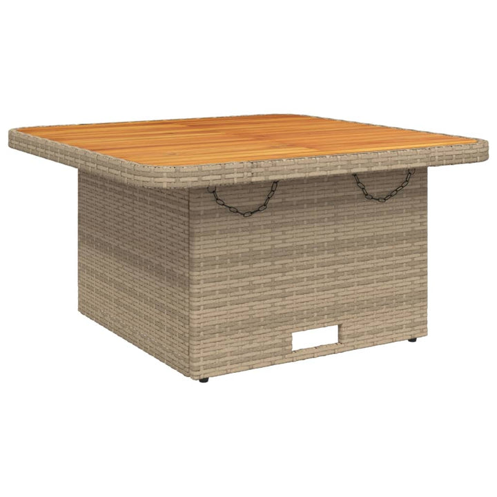 bistrosæt til haven 3 dele med hynder polyrattan beige