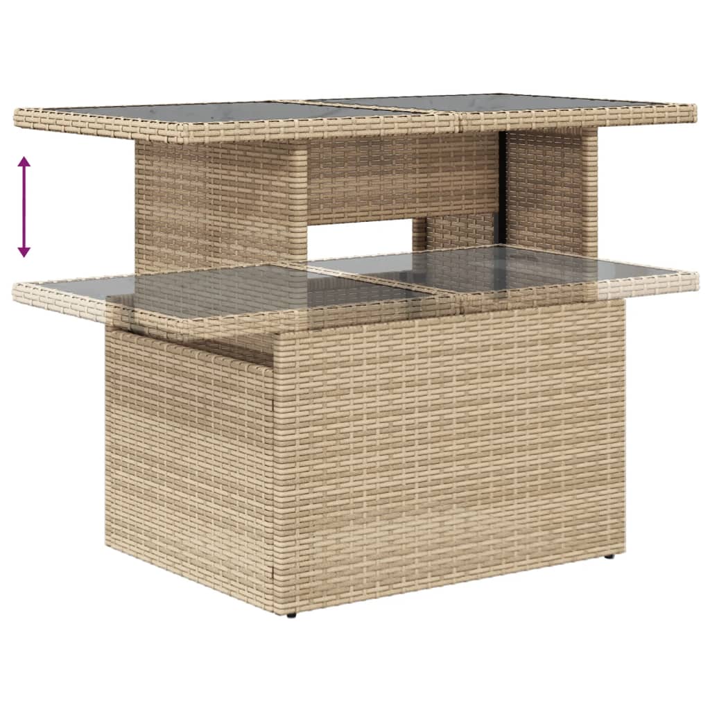 sofasæt til haven 8 dele med hynder polyrattan beige