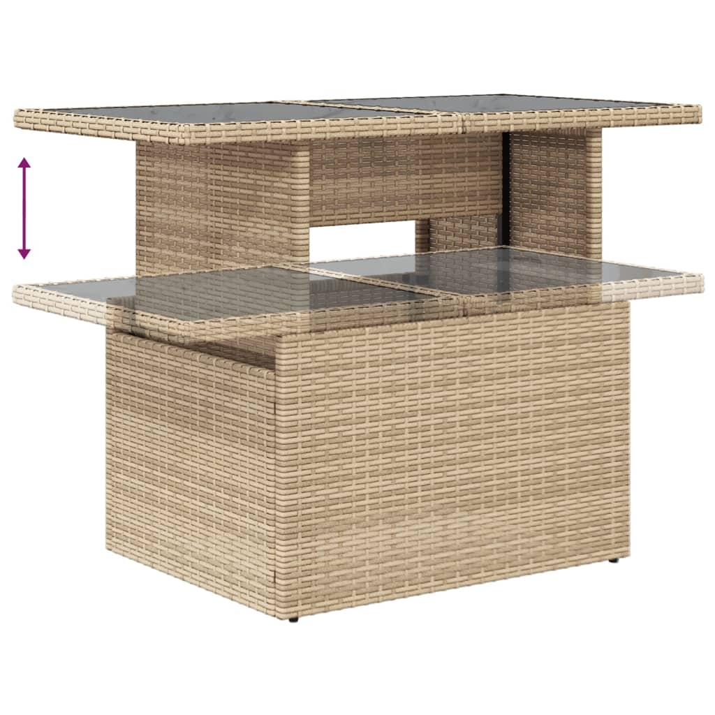 sofasæt til haven 8 dele med hynder polyrattan beige