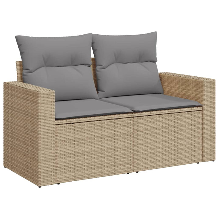 sofasæt til haven 8 dele med hynder polyrattan beige