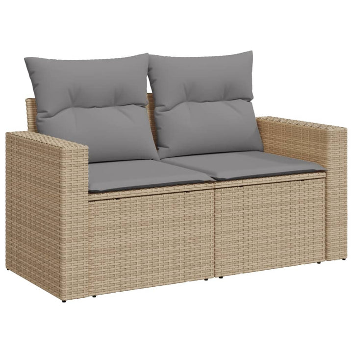 sofasæt til haven 8 dele med hynder polyrattan beige