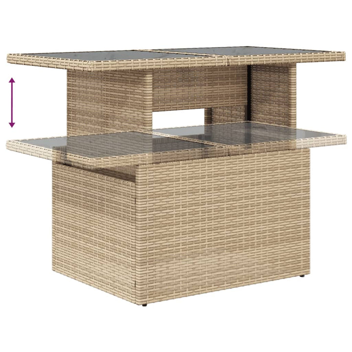 sofasæt til haven 8 dele med hynder polyrattan beige