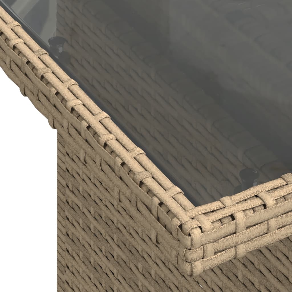 sofasæt til haven 8 dele med hynder polyrattan beige