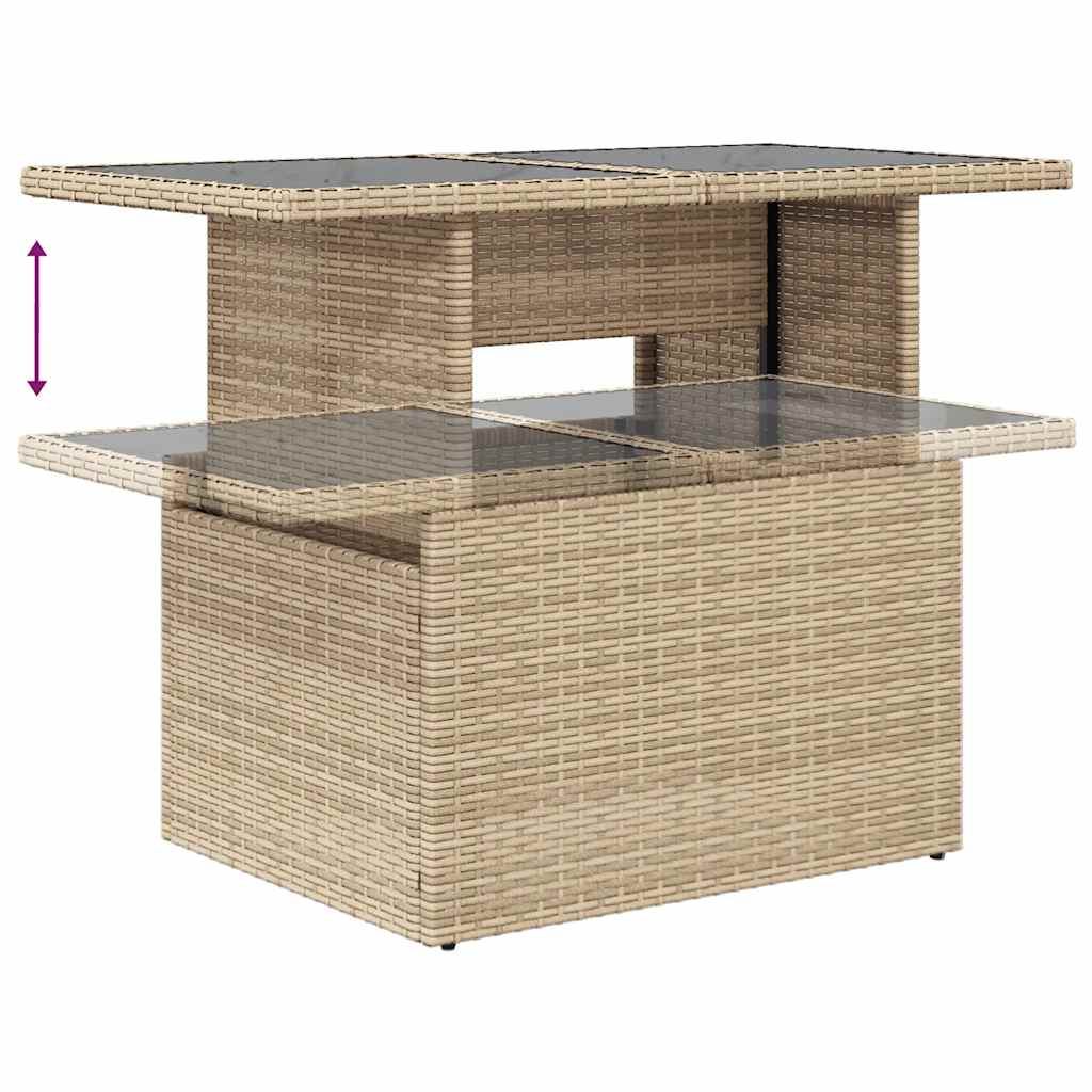 sofasæt til haven 8 dele med hynder polyrattan beige