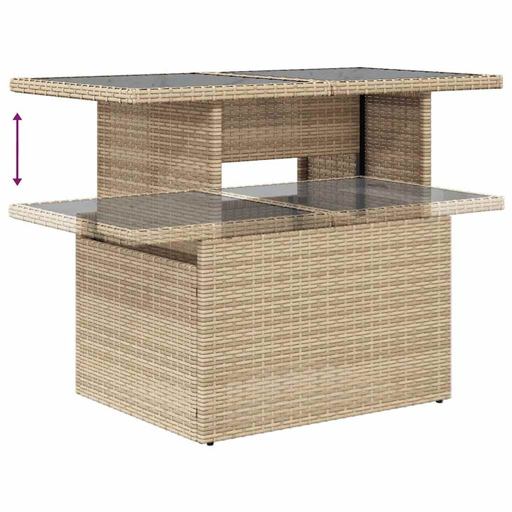 sofasæt til haven 8 dele med hynder polyrattan beige
