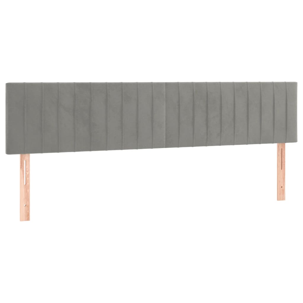 sengeramme uden madras 120x190 cm fløjl enkeltseng lysegrå