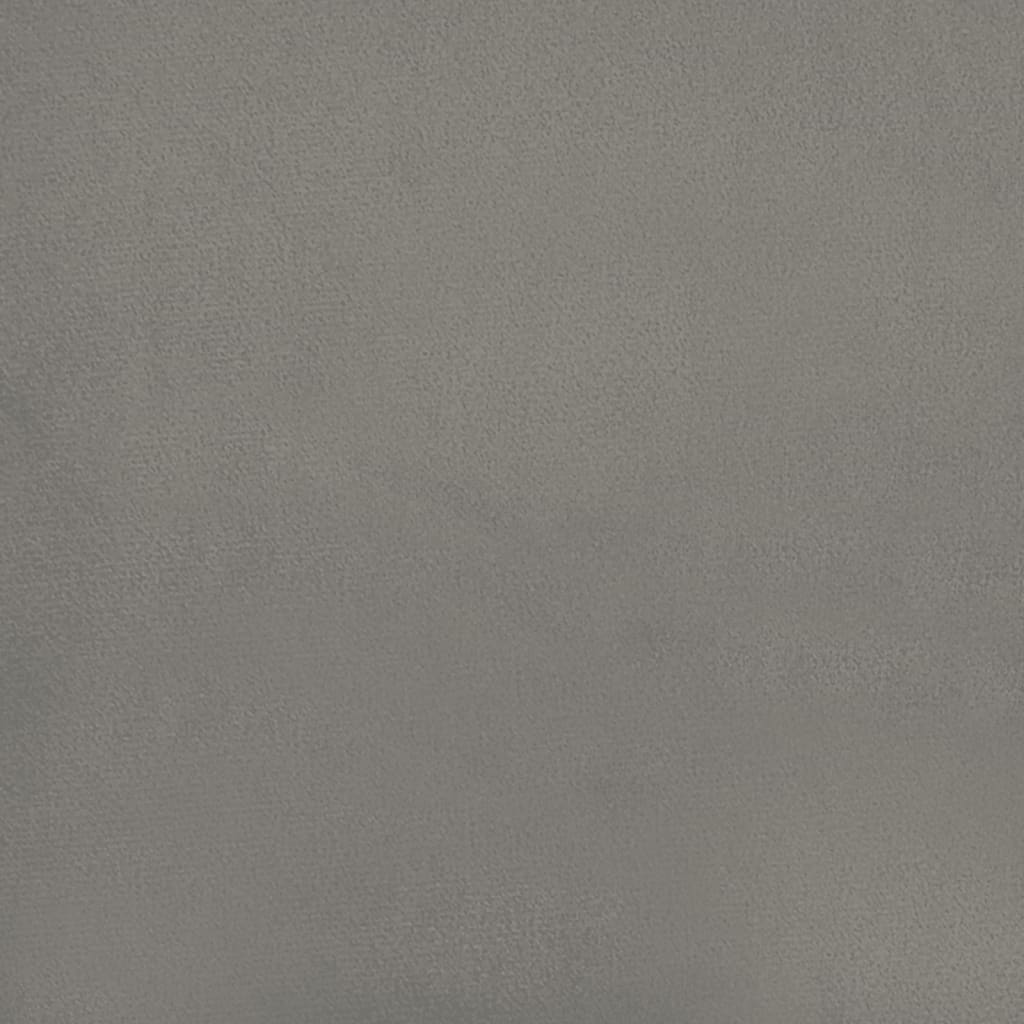 sengeramme uden madras 120x190 cm fløjl enkeltseng lysegrå