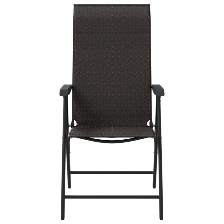havestole 4 stk. foldbar polyrattan sort