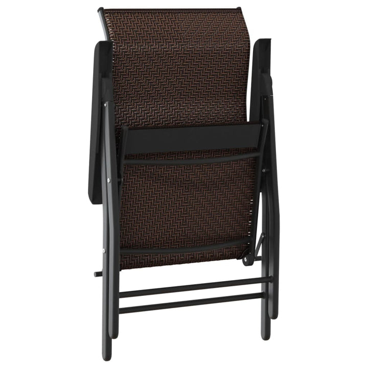 havestole 8 stk. foldbar polyrattan brun