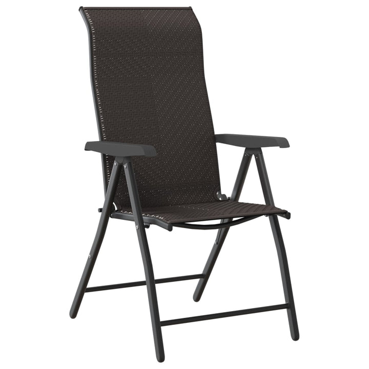 havestole 8 stk. foldbar polyrattan sort