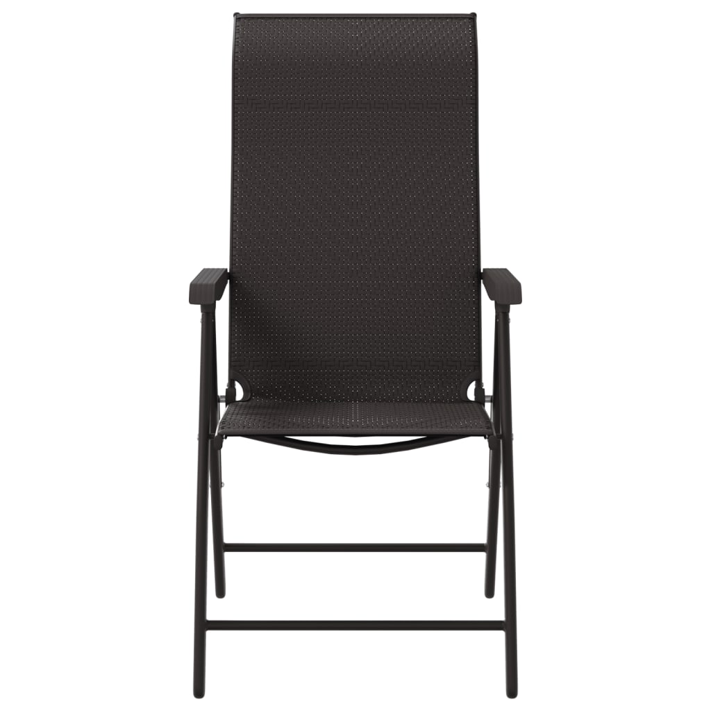 havestole 8 stk. foldbar polyrattan sort