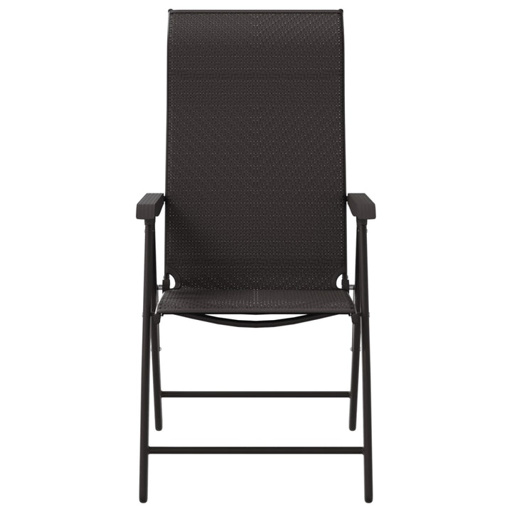 havestole 8 stk. foldbar polyrattan sort