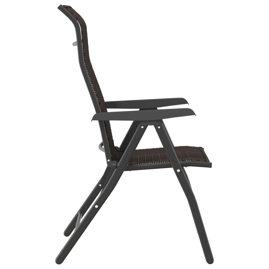 havestole 8 stk. foldbar polyrattan sort