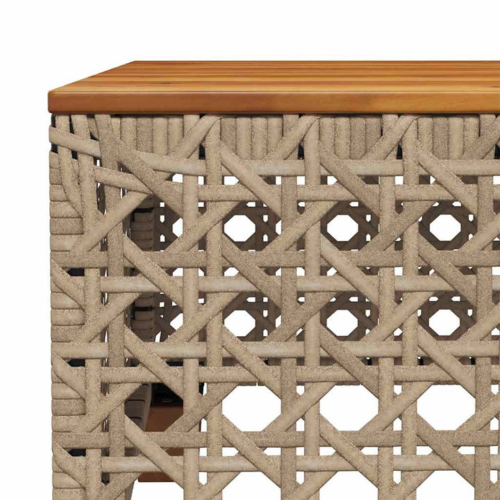 sofasæt til haven 7 dele med hynder polyrattan beige