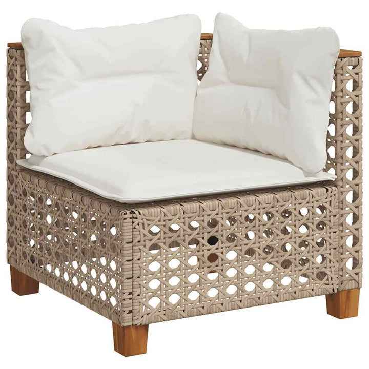sofasæt til haven 8 dele med hynder polyrattan beige