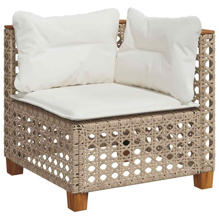 sofasæt til haven 8 dele med hynder polyrattan beige