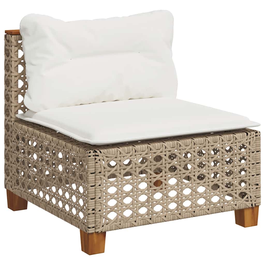 sofasæt til haven 8 dele med hynder polyrattan beige