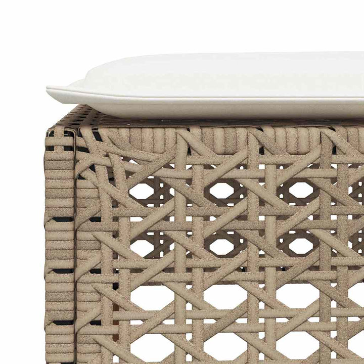 sofasæt til haven 5 dele med hynder polyrattan beige