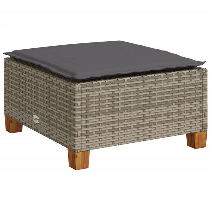 sofasæt til haven 6 dele med hynder polyrattan grå