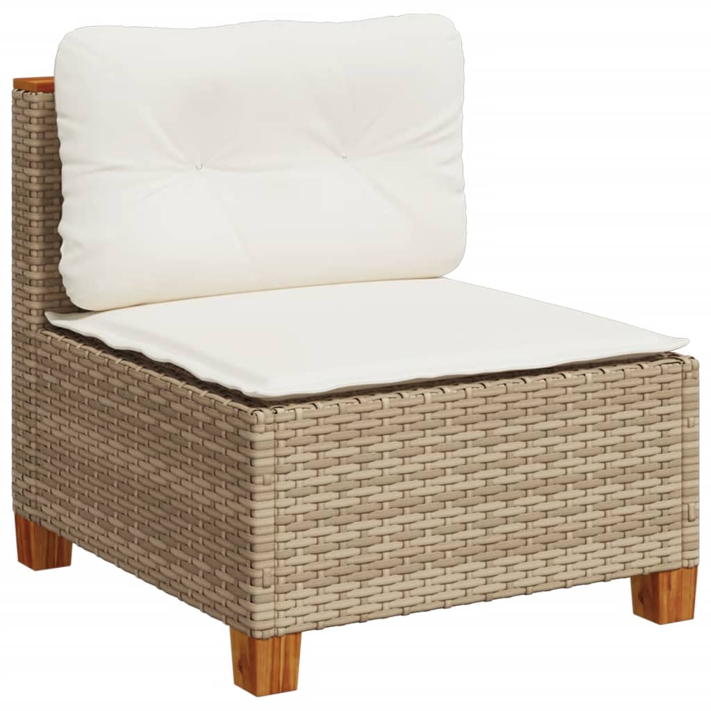 sofasæt til haven 4 dele med hynder polyrattan beige