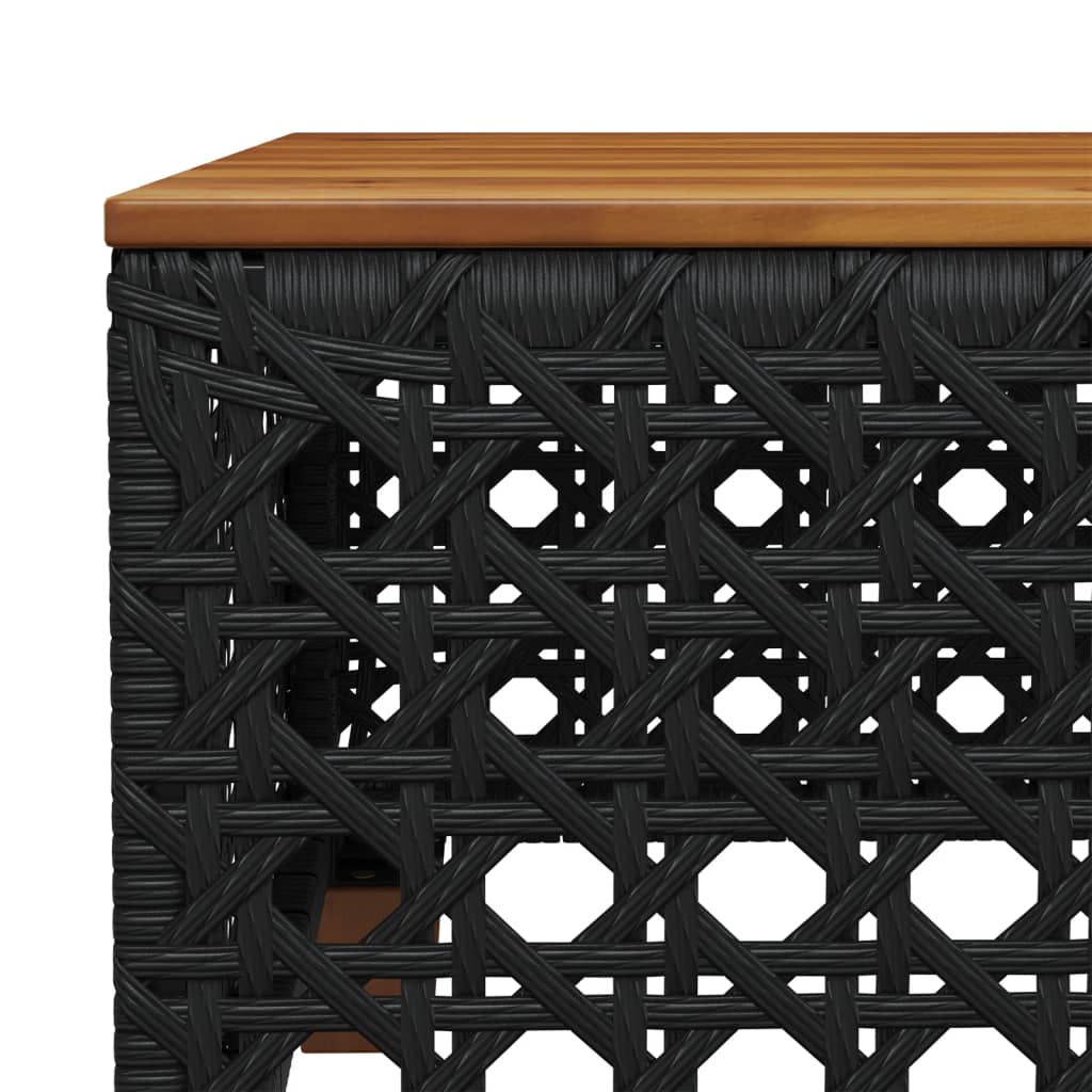 sofasæt til haven 6 dele med hynder polyrattan sort