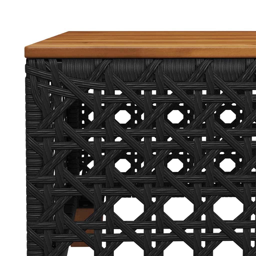 sofasæt til haven 6 dele med hynder polyrattan sort