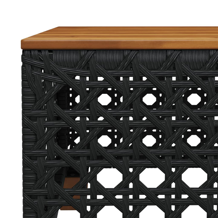 sofasæt til haven 6 dele med hynder polyrattan sort