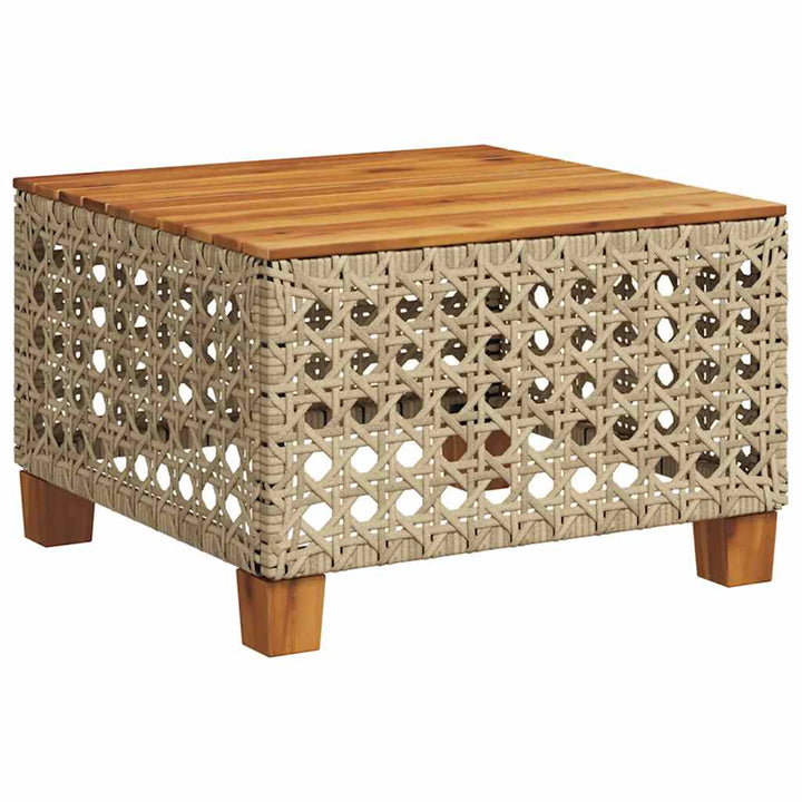 sofasæt til haven 6 dele med hynder polyrattan beige