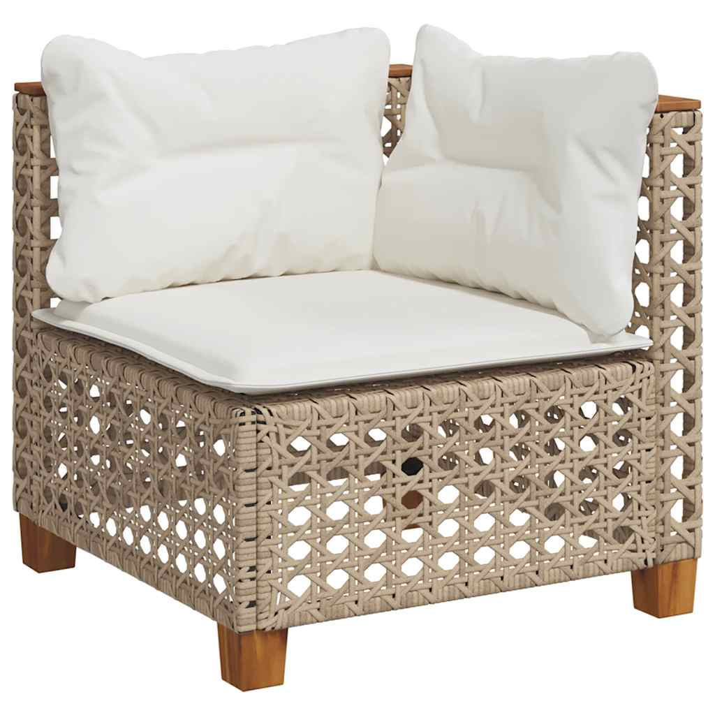 sofasæt til haven 8 dele med hynder polyrattan beige