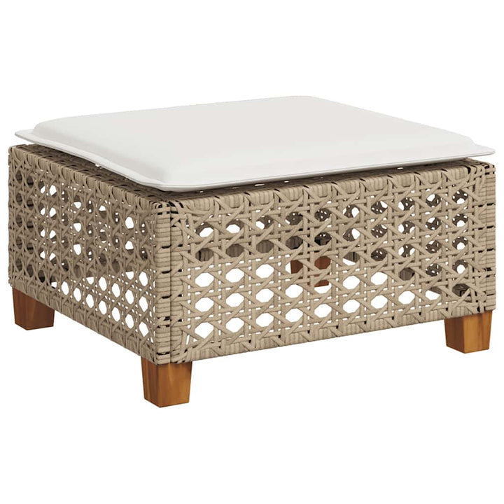 sofasæt til haven 7 dele med hynder polyrattan beige