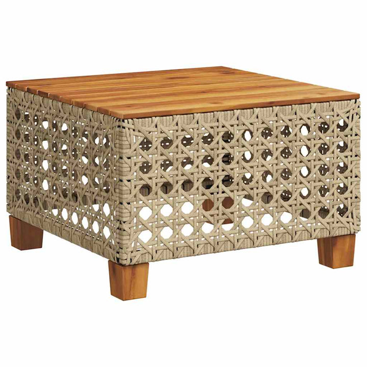 sofasæt til haven 7 dele med hynder polyrattan beige
