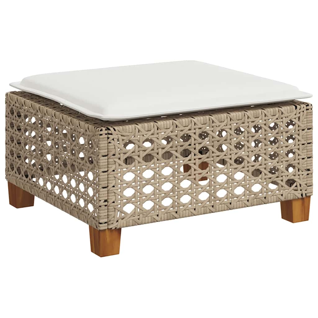 sofasæt til haven 8 dele med hynder polyrattan beige