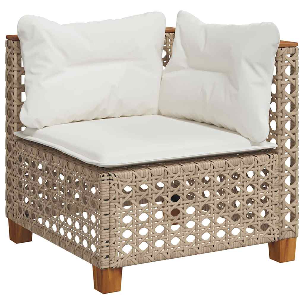 sofasæt til haven 8 dele med hynder polyrattan beige