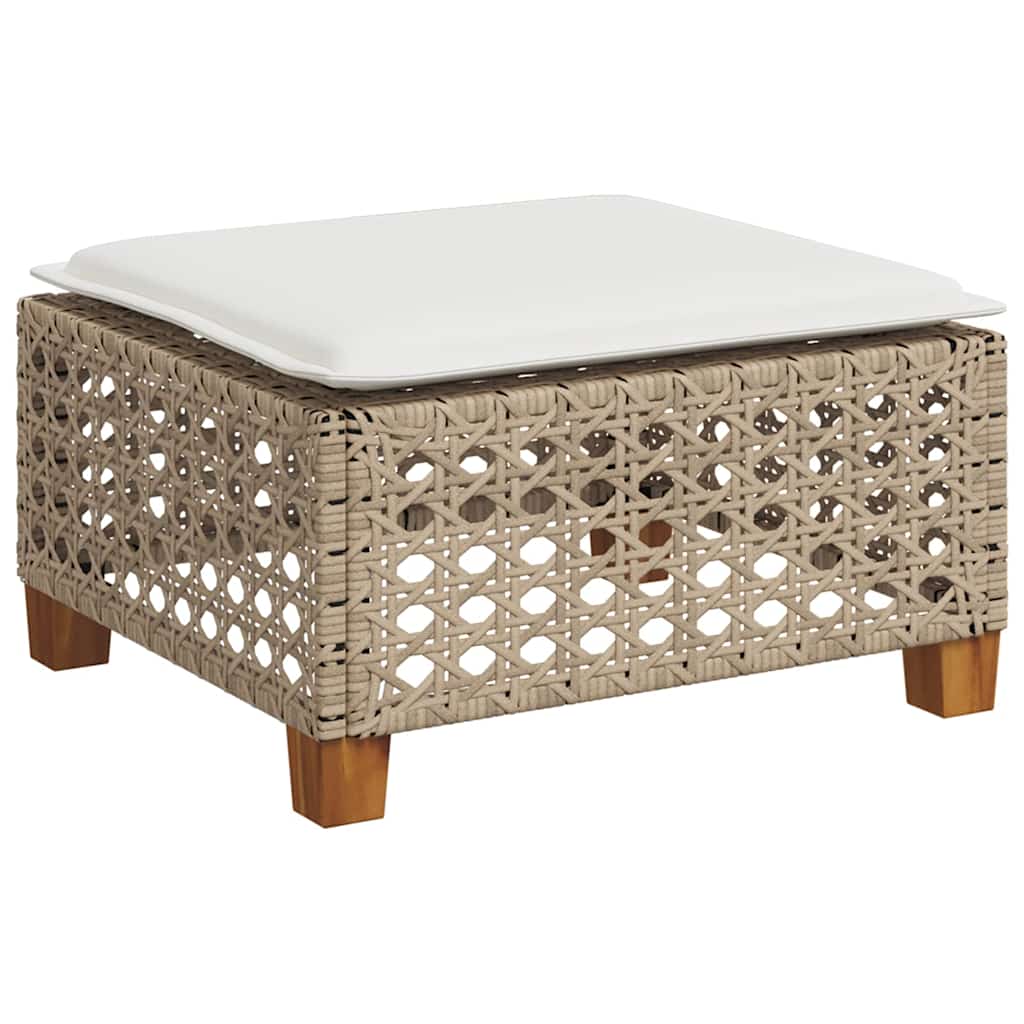 sofasæt til haven 8 dele med hynder polyrattan beige