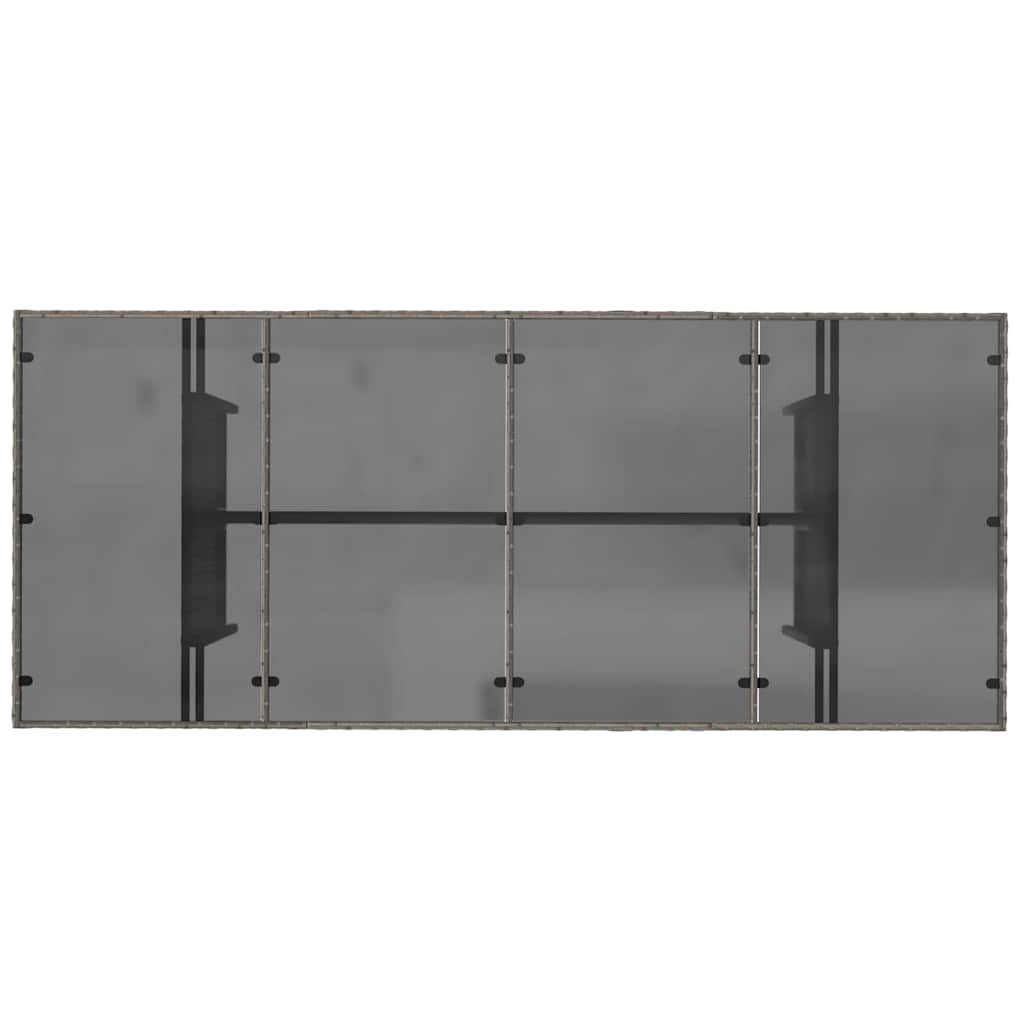 Have Spisebordssæt med pude 9 pcs Grå polyrattan