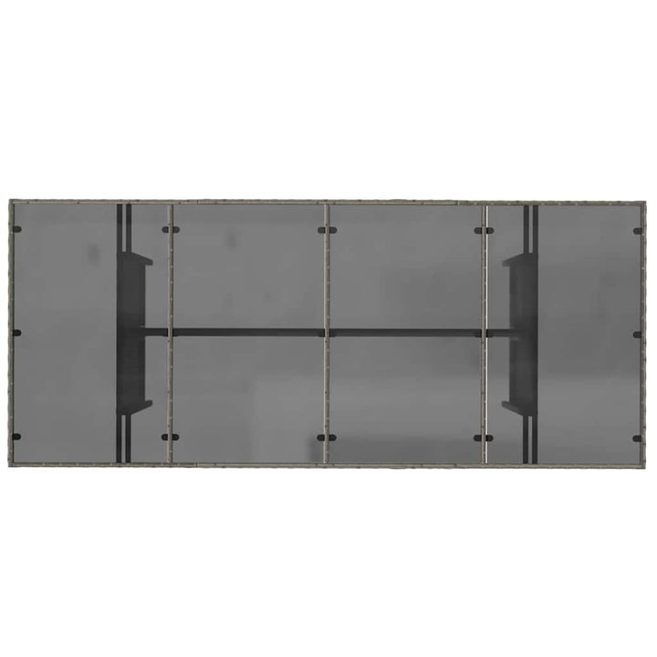 Have Spisebordssæt med pude 9 pcs Grå polyrattan