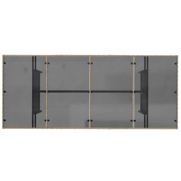 Have Spisebordssæt med pude 7 pcs Beige polyrattan