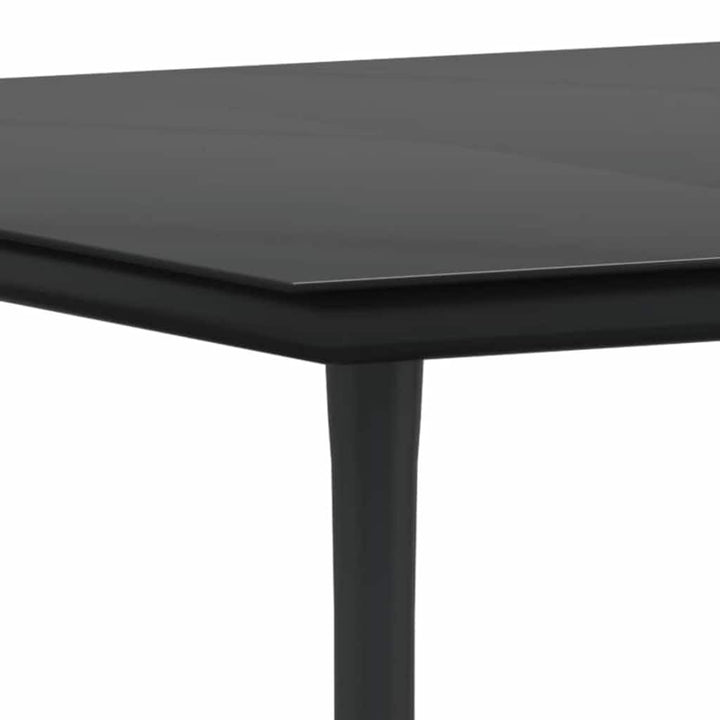 Have Spisebordssæt med pude 7 pcs Sort polyrattan