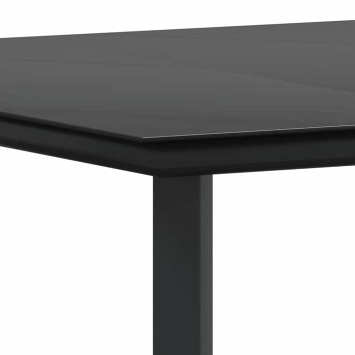 Have Spisebordssæt med pude 9 pcs Sort polyrattan