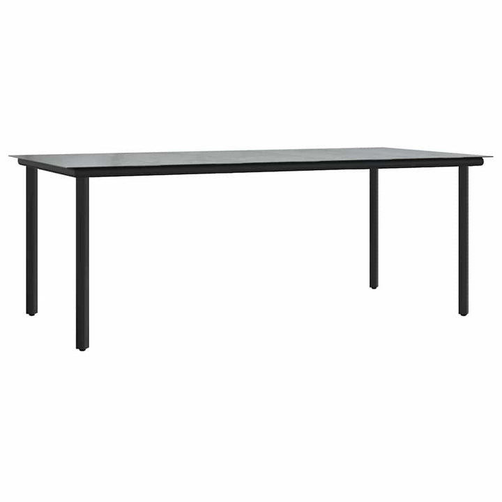 Have Spisebordssæt med pude 9 pcs Sort polyrattan