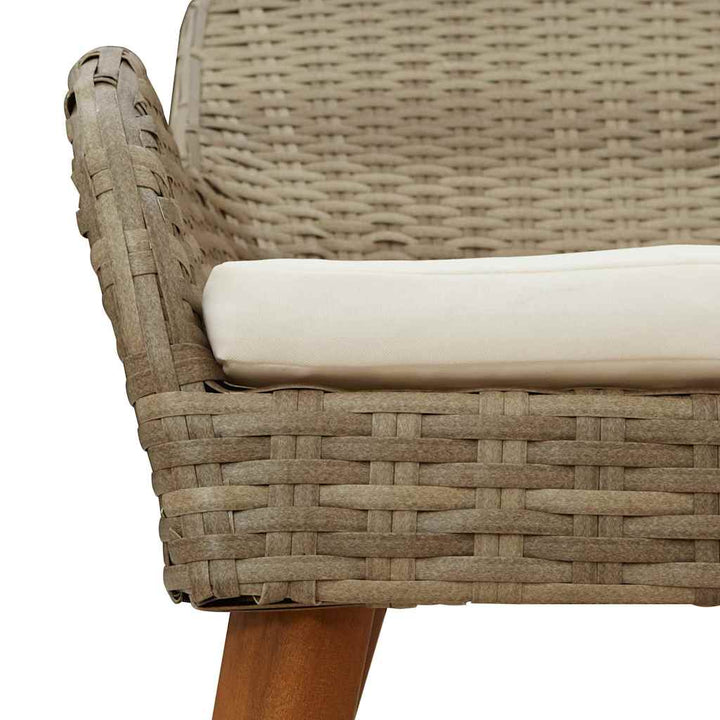Have Spisebordssæt med pude 3 pcs Beige polyrattan