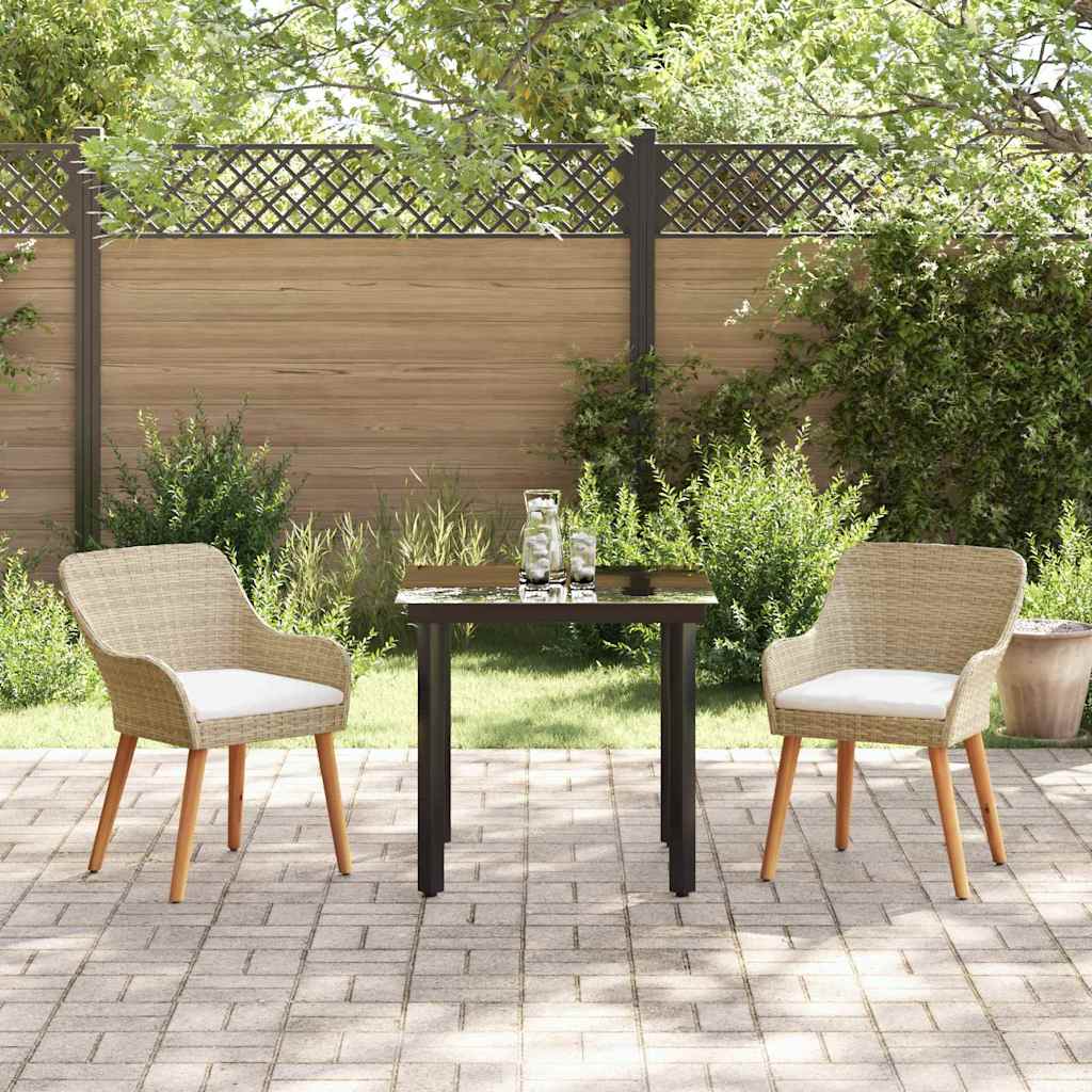 Have Spisebordssæt med pude 3 pcs Beige polyrattan