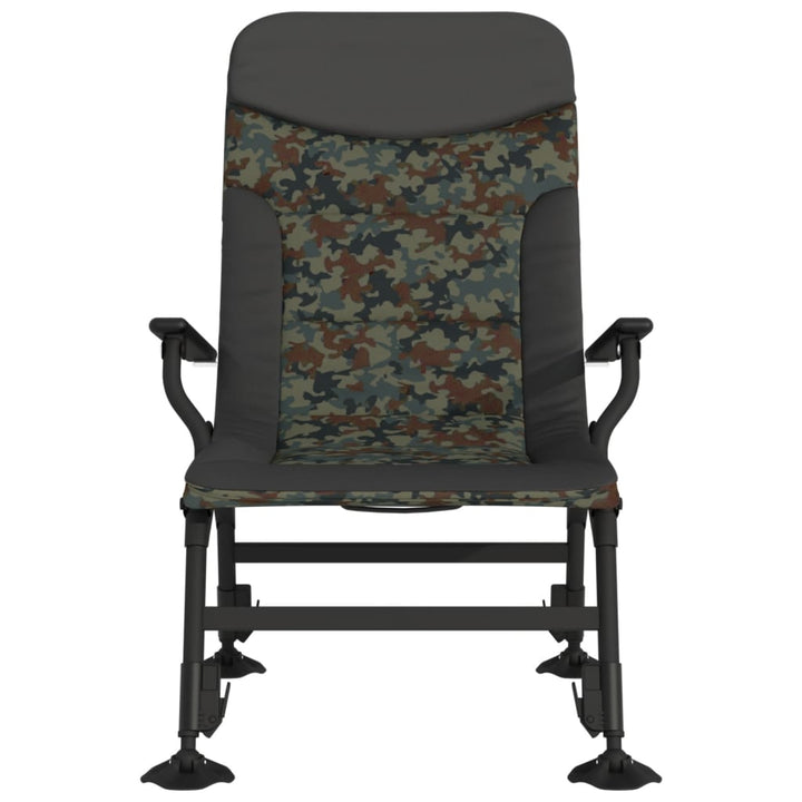 fiskestol med armlæn foldbar camouflage